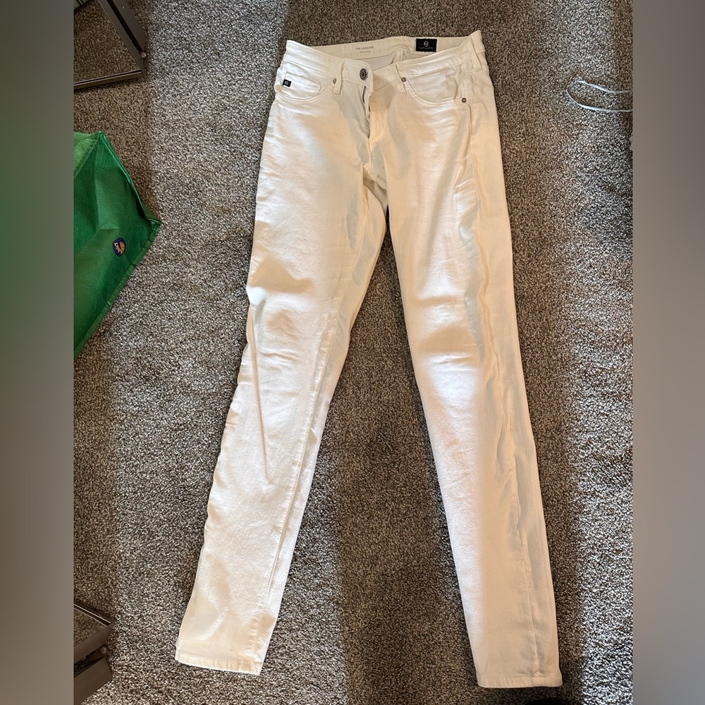 AG super skinny white denim